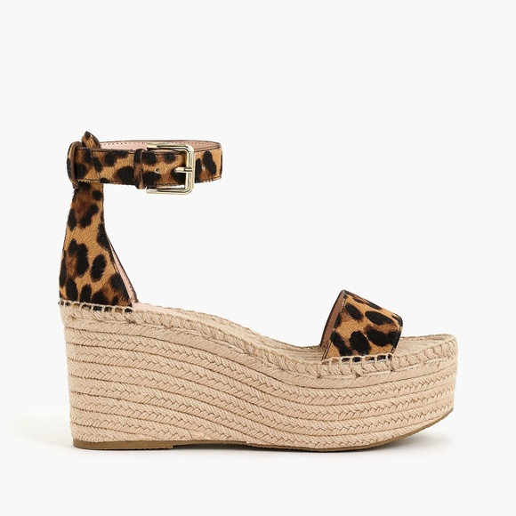 J. Crew Shoes - New JCREW Platform Espadrille Sandals Leopard Calf